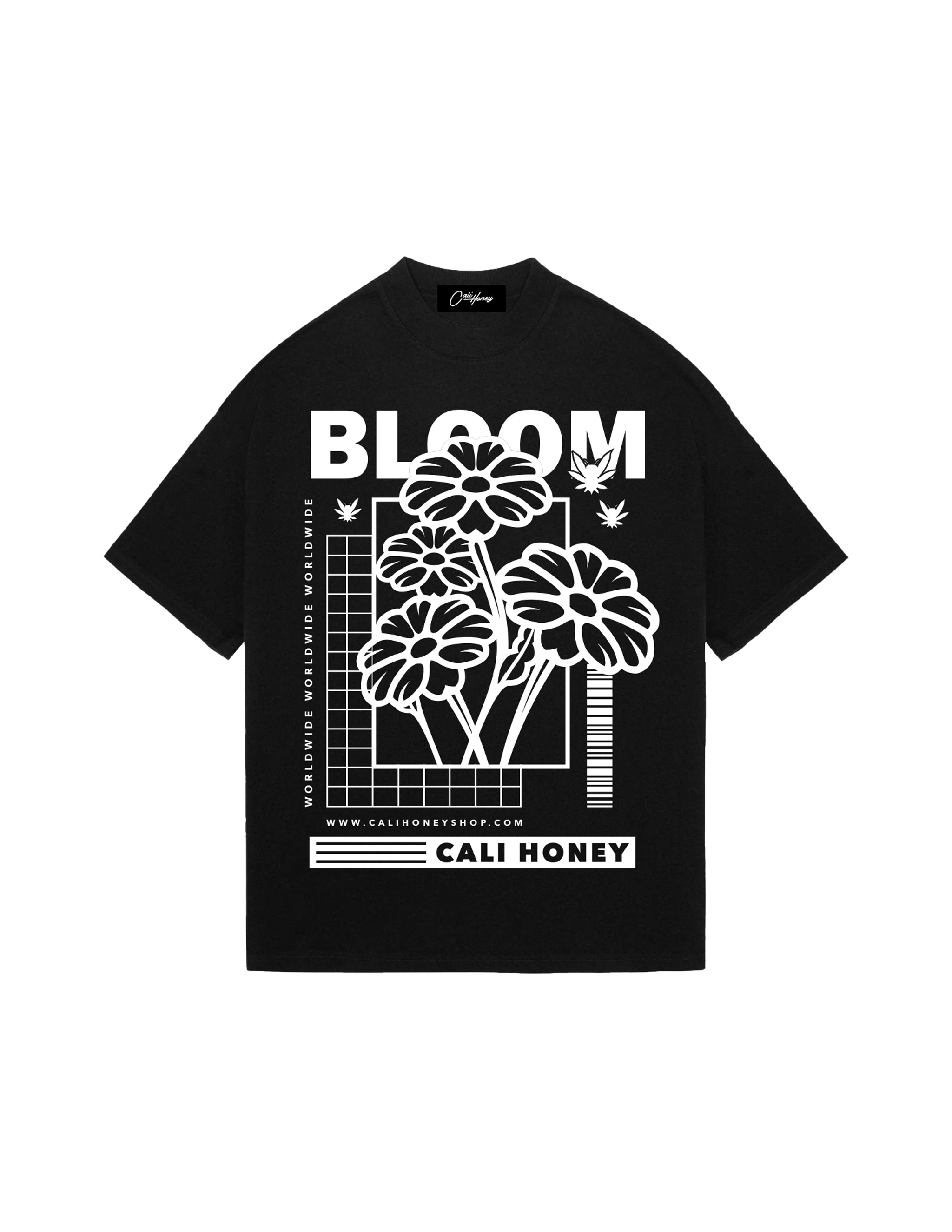 Bloom T-Shirt Black w White