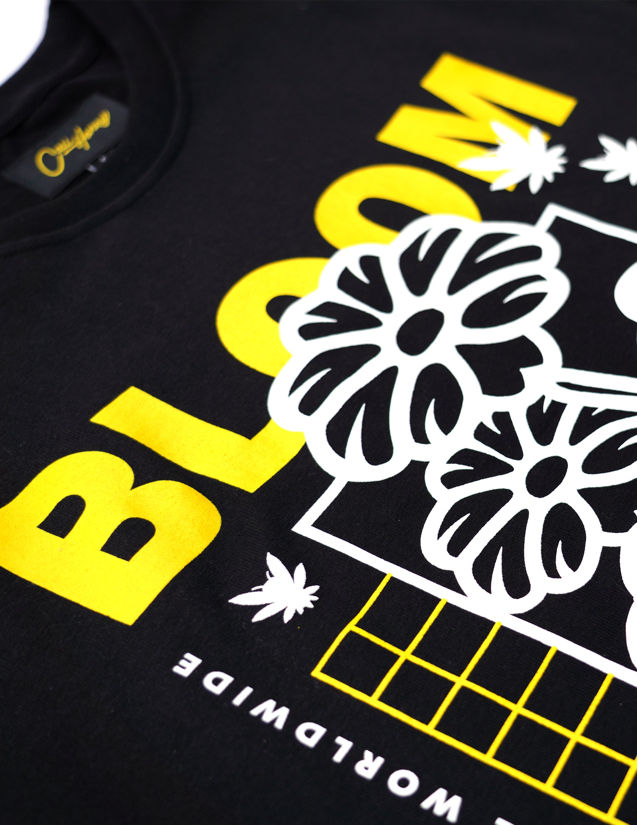 Bloom T-Shirt Black w Yellow