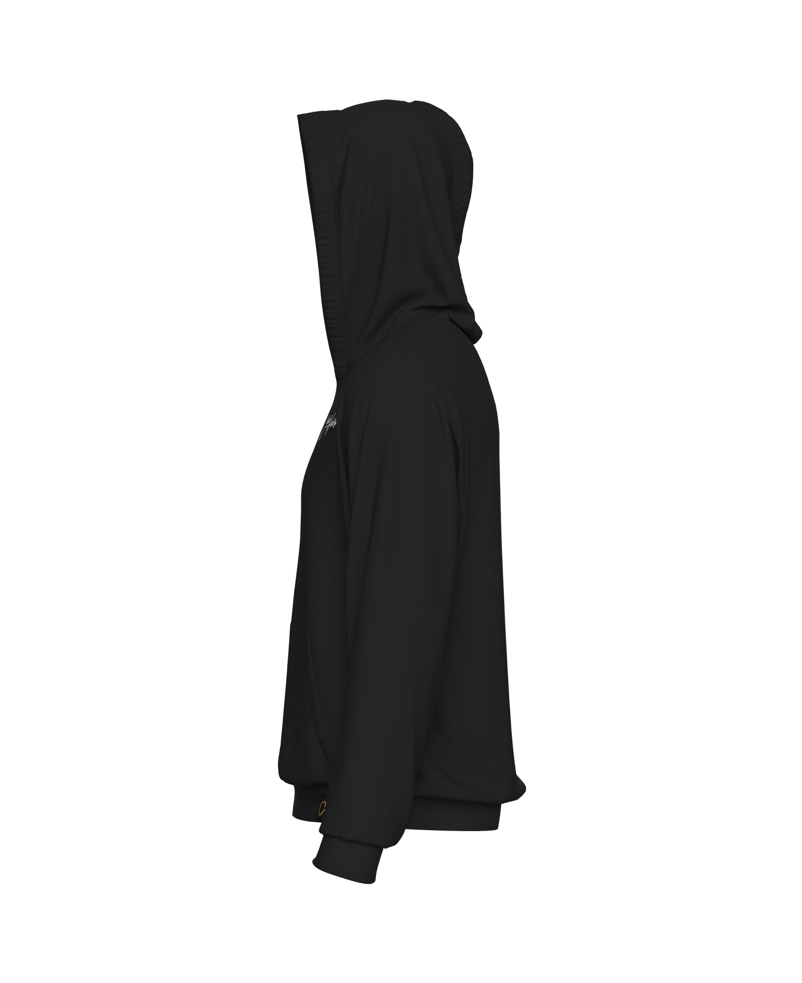 Cursive Hoodie Black Premium