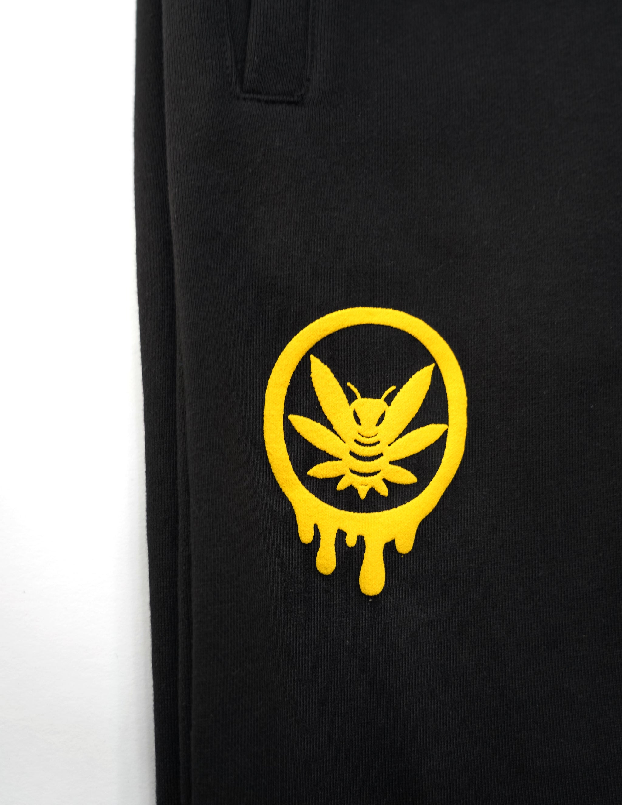 Gold Logo Black Sweatpants