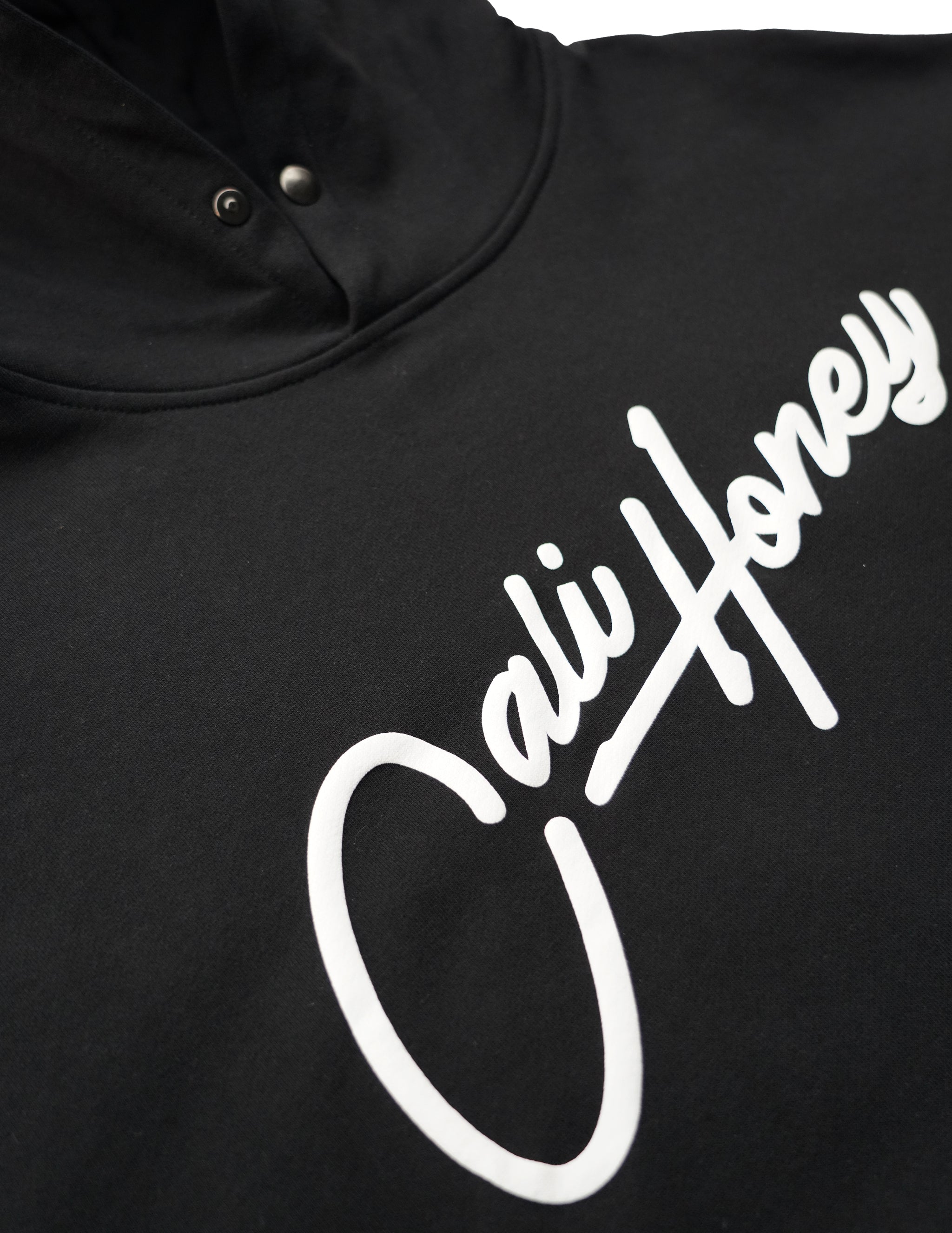 Big Cursive Logo Hoodie Black