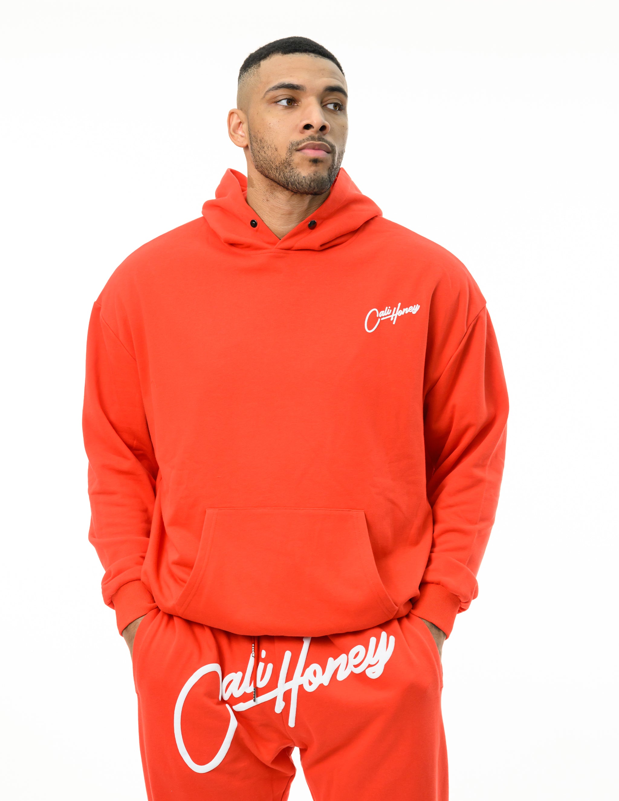 Cursive Hoodie Red