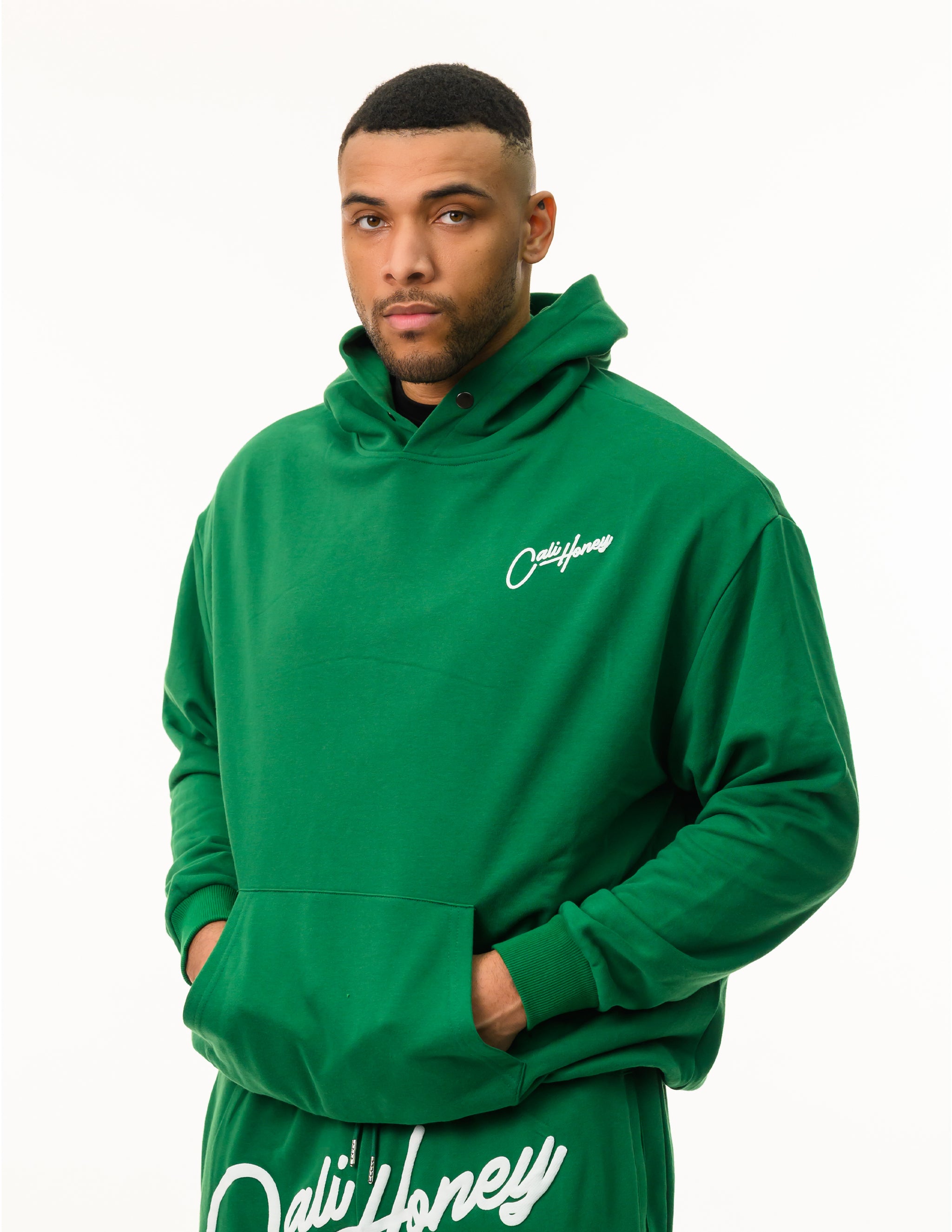 Cursive Hoodie Green
