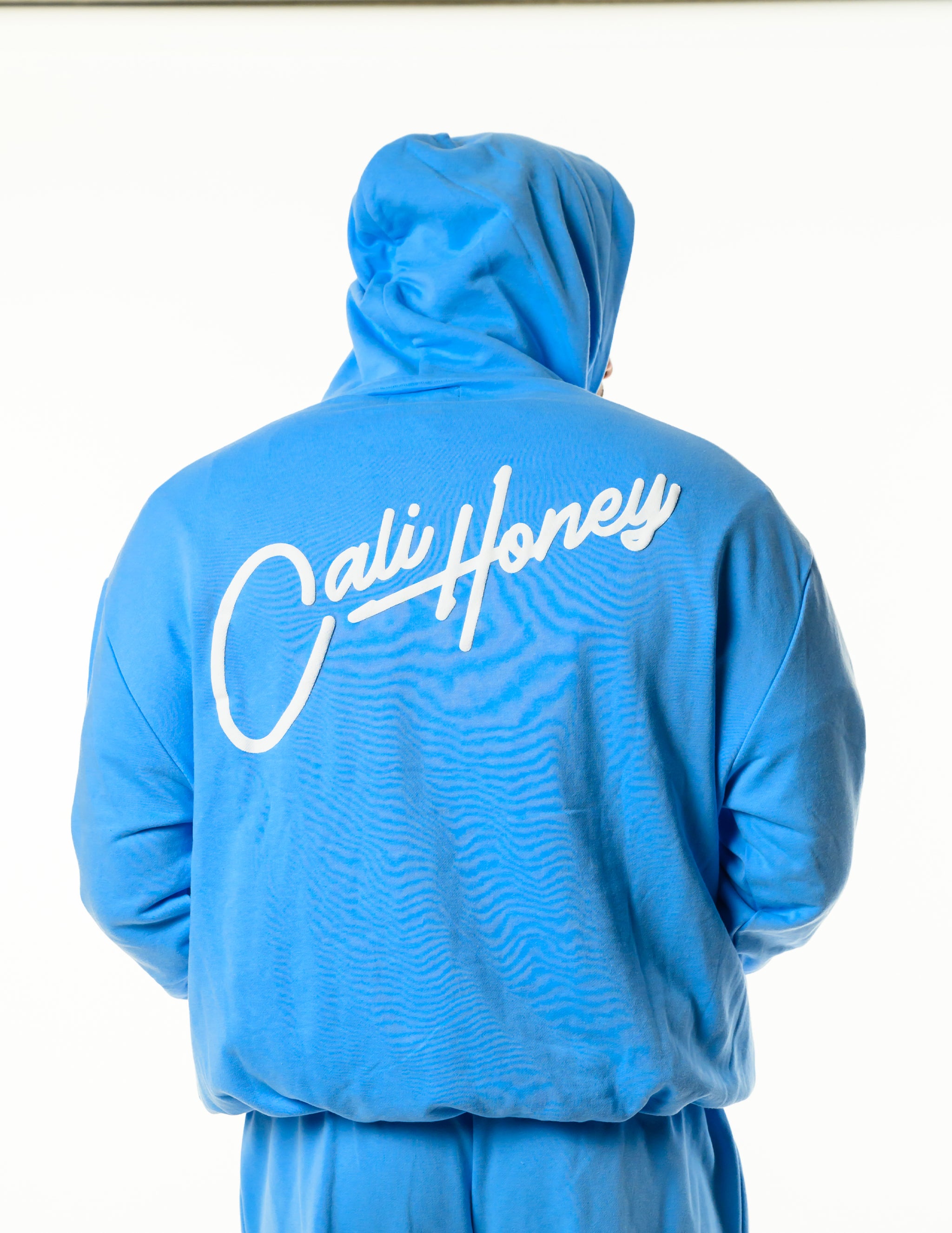 Cursive Hoodie Sky Blue