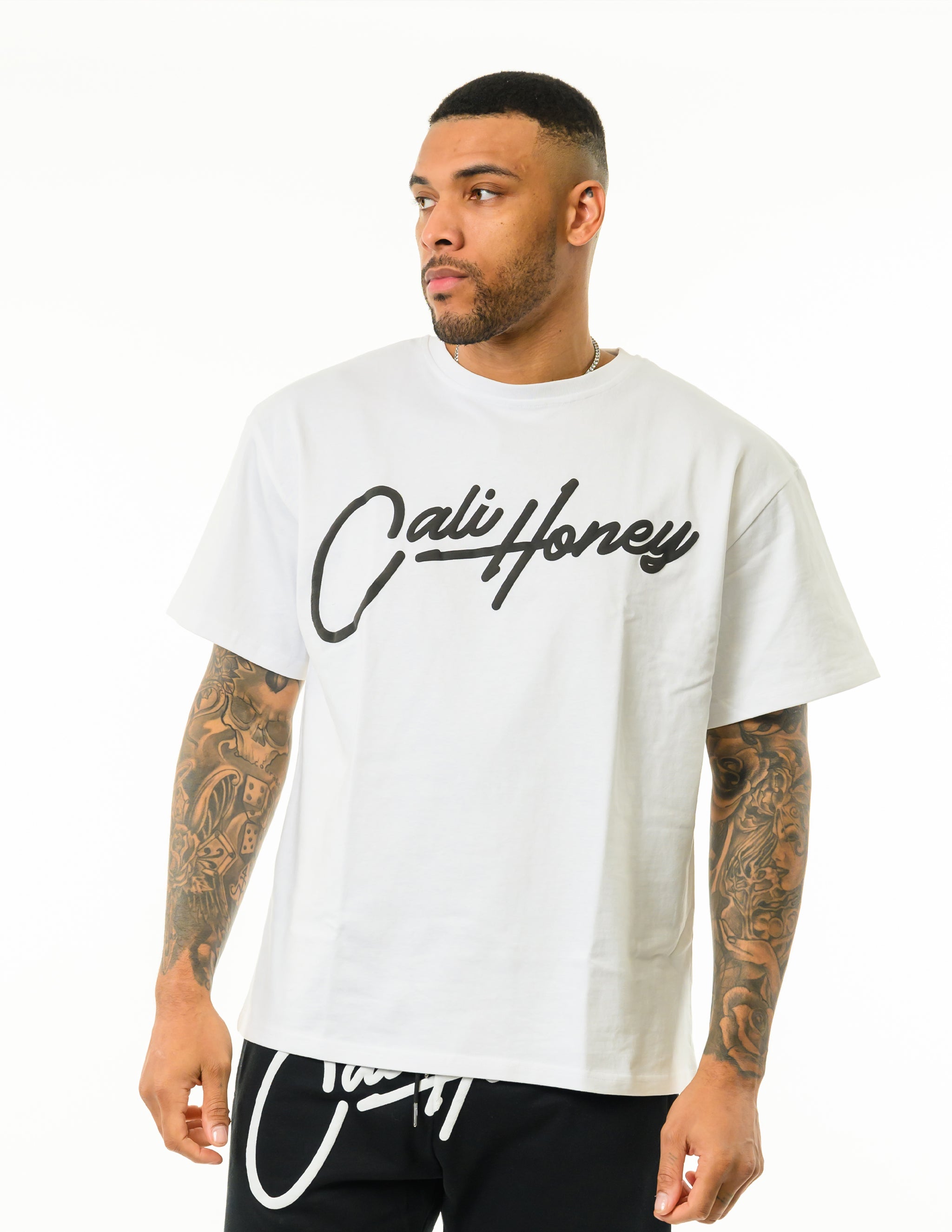 White Cursive Logo T-Shirt