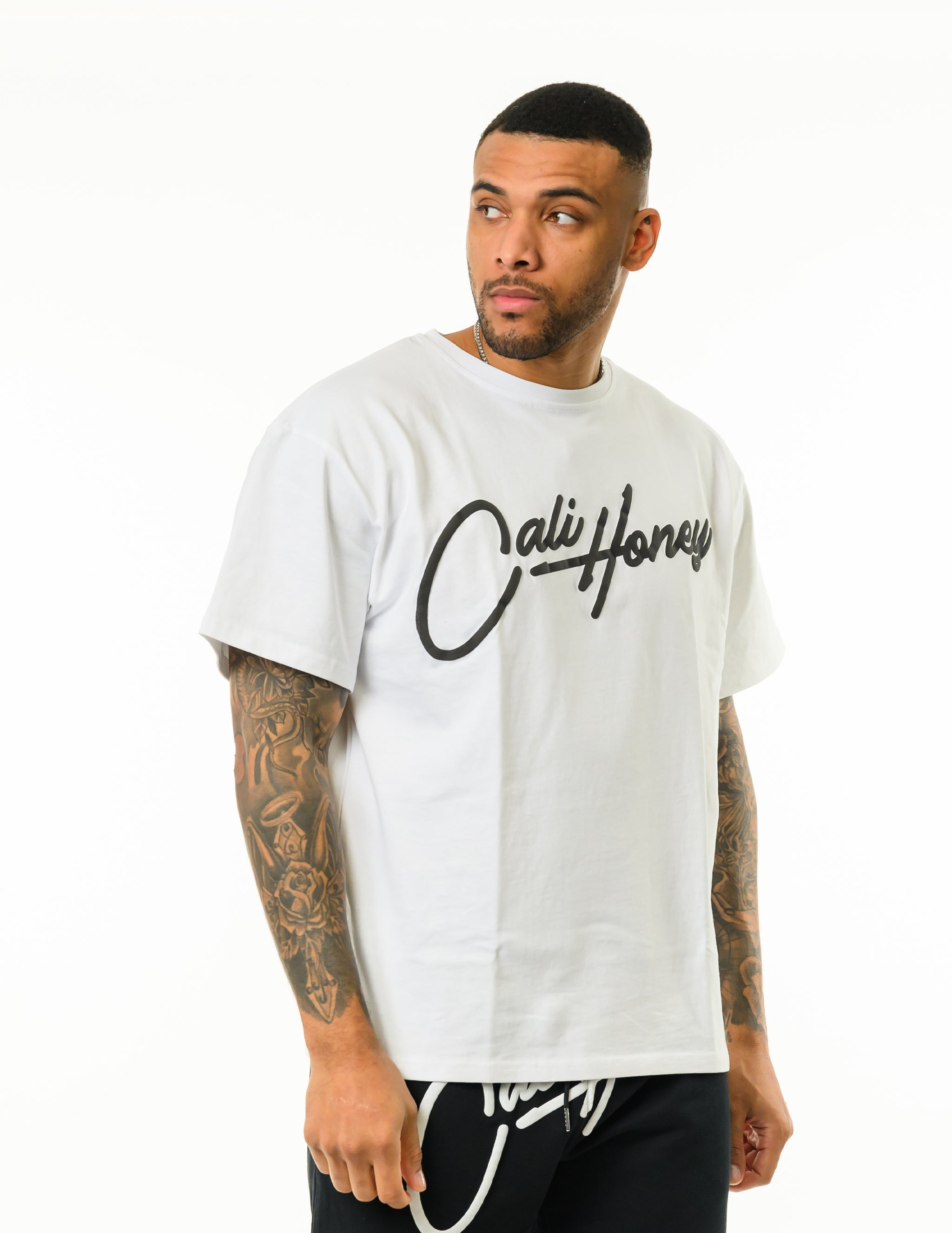 White Cursive Logo T-Shirt