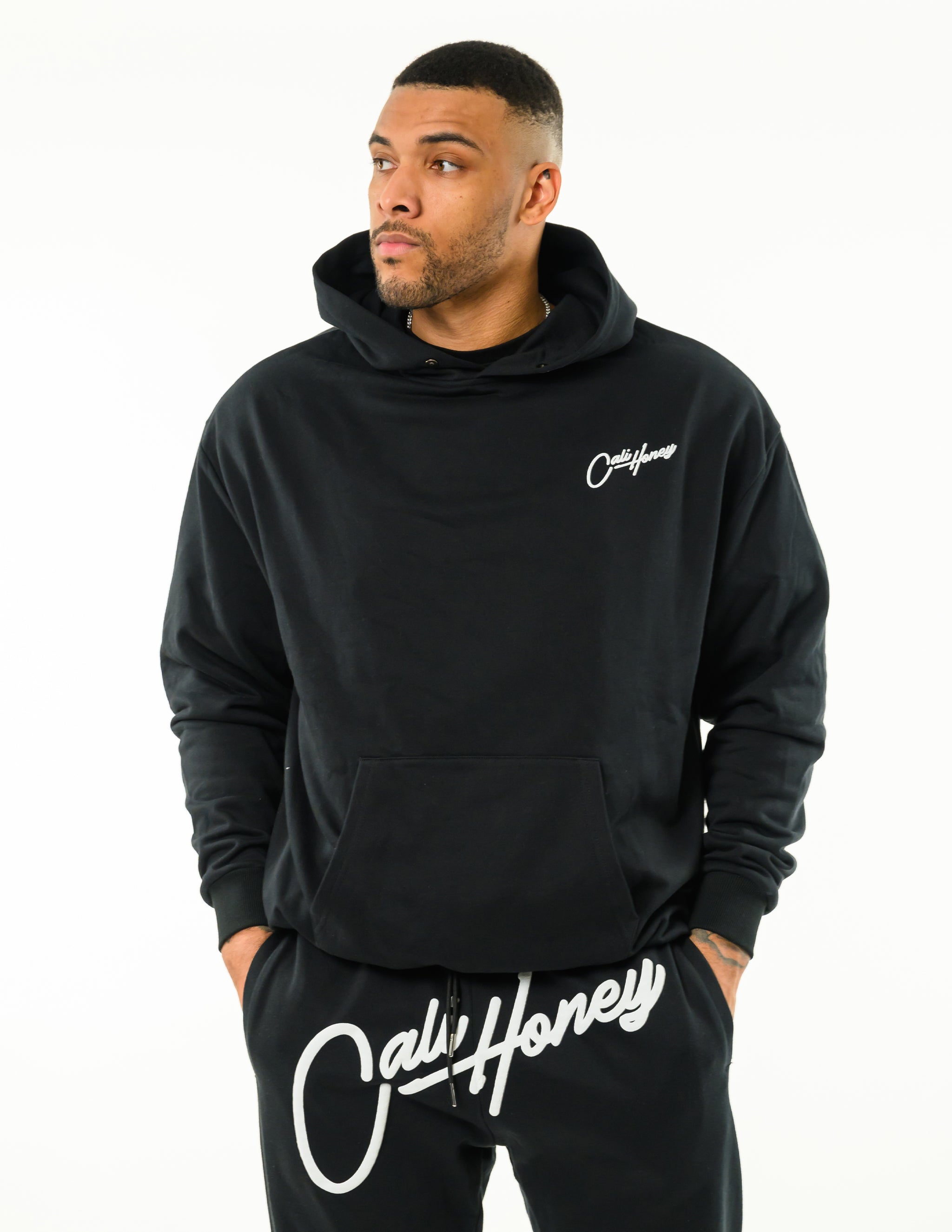 Cursive Hoodie Black