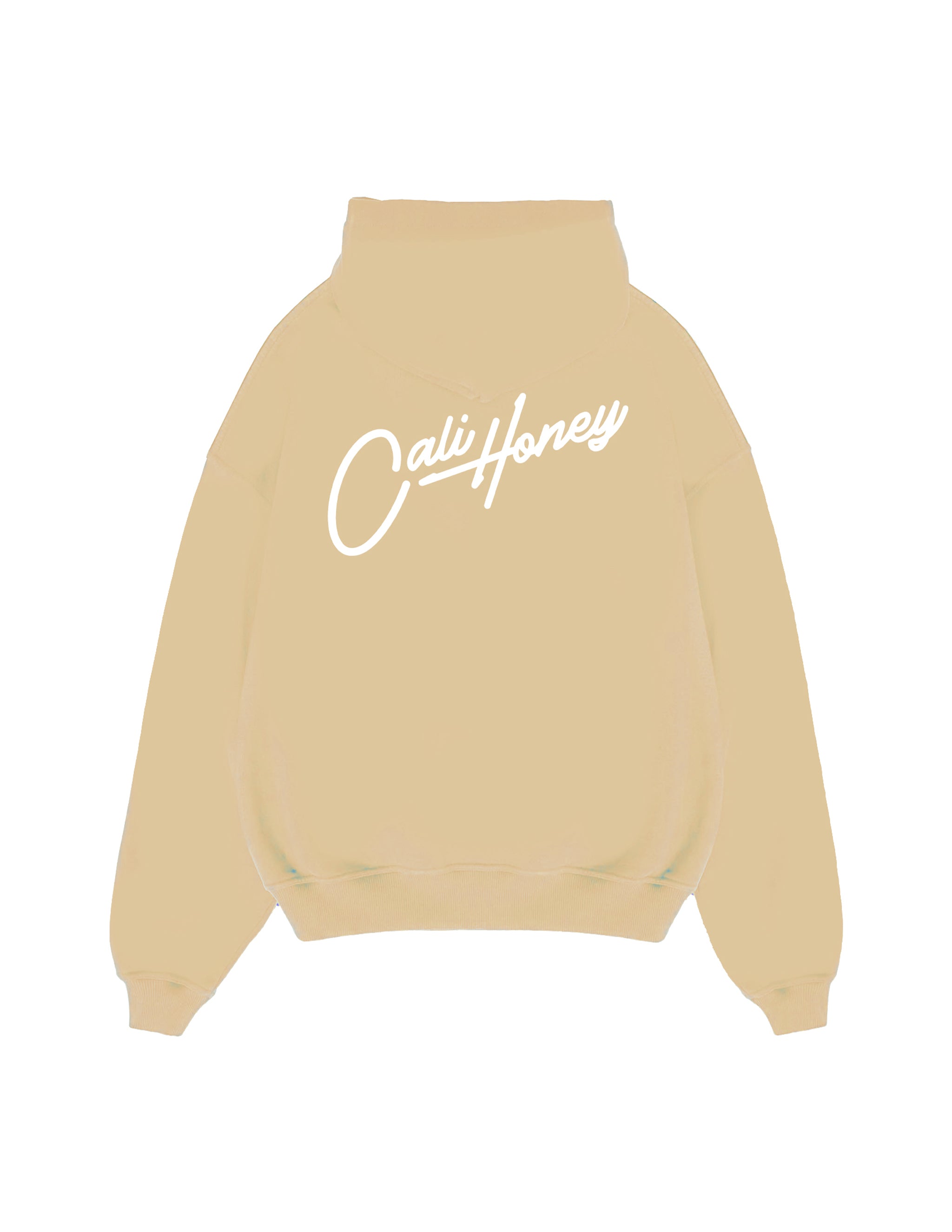 Cursive Hoodie Beige
