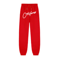 Cursive Logo Sweats Red