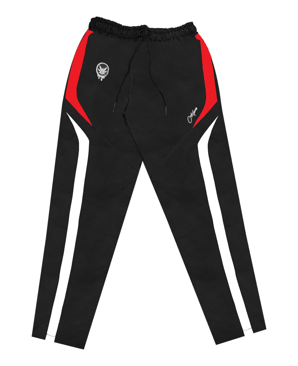 Windbreaker Pants Black & Red