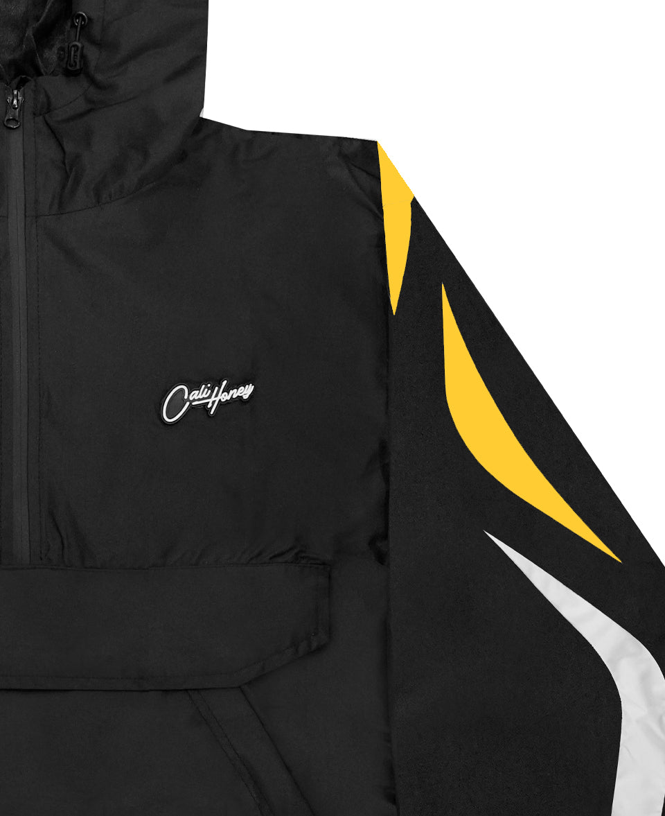Windbreaker Jacket Black & Yellow
