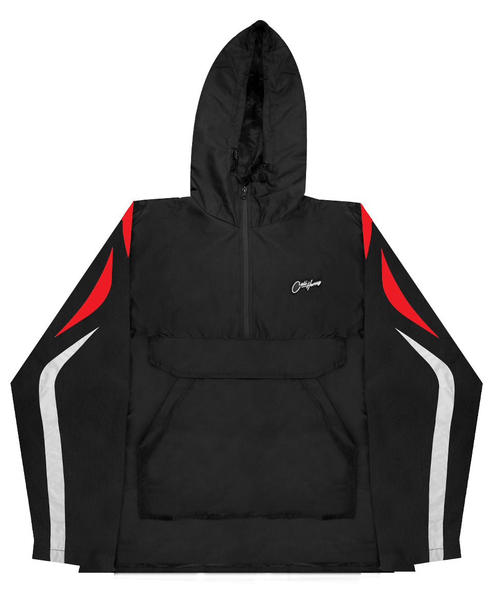 Windbreaker Jacket Black & Red
