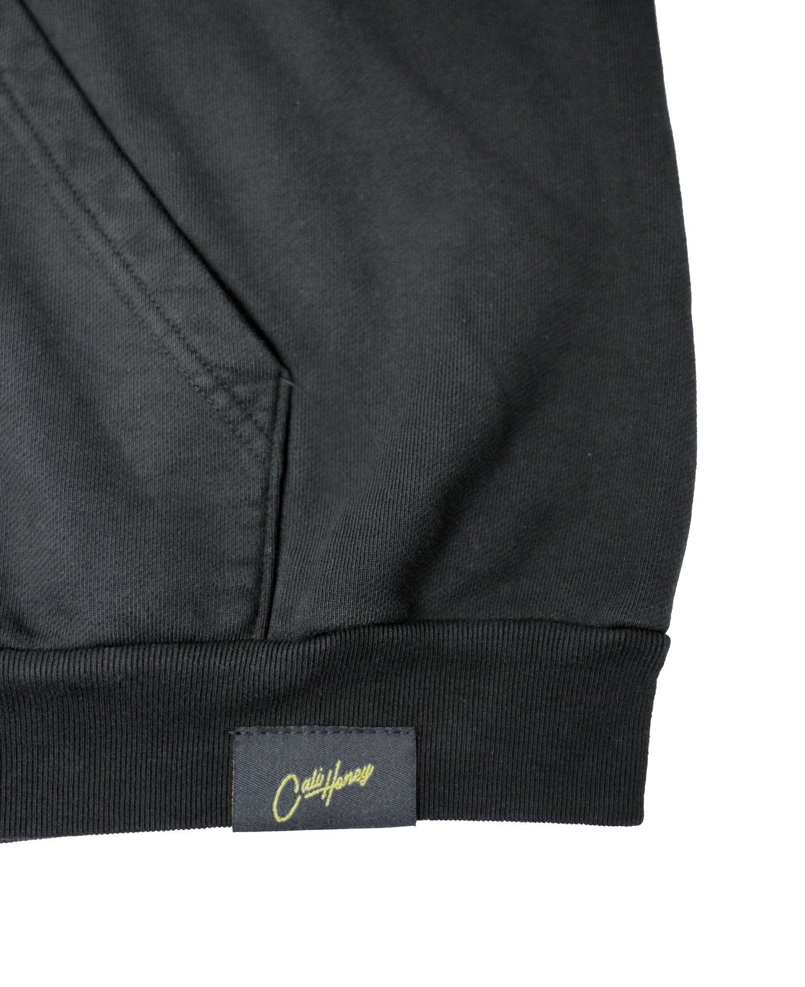 Cursive Hoodie Black/Black Premium
