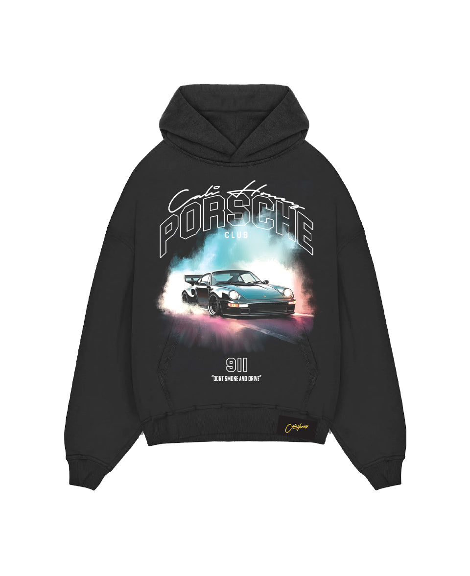 Porsche Club Vintage Black Hoodie