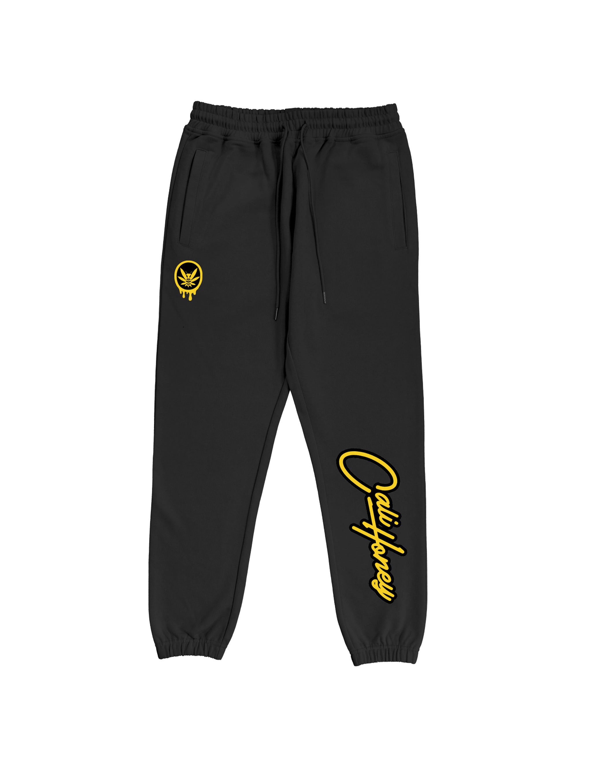 Gold Double Logo Sweatpants Black