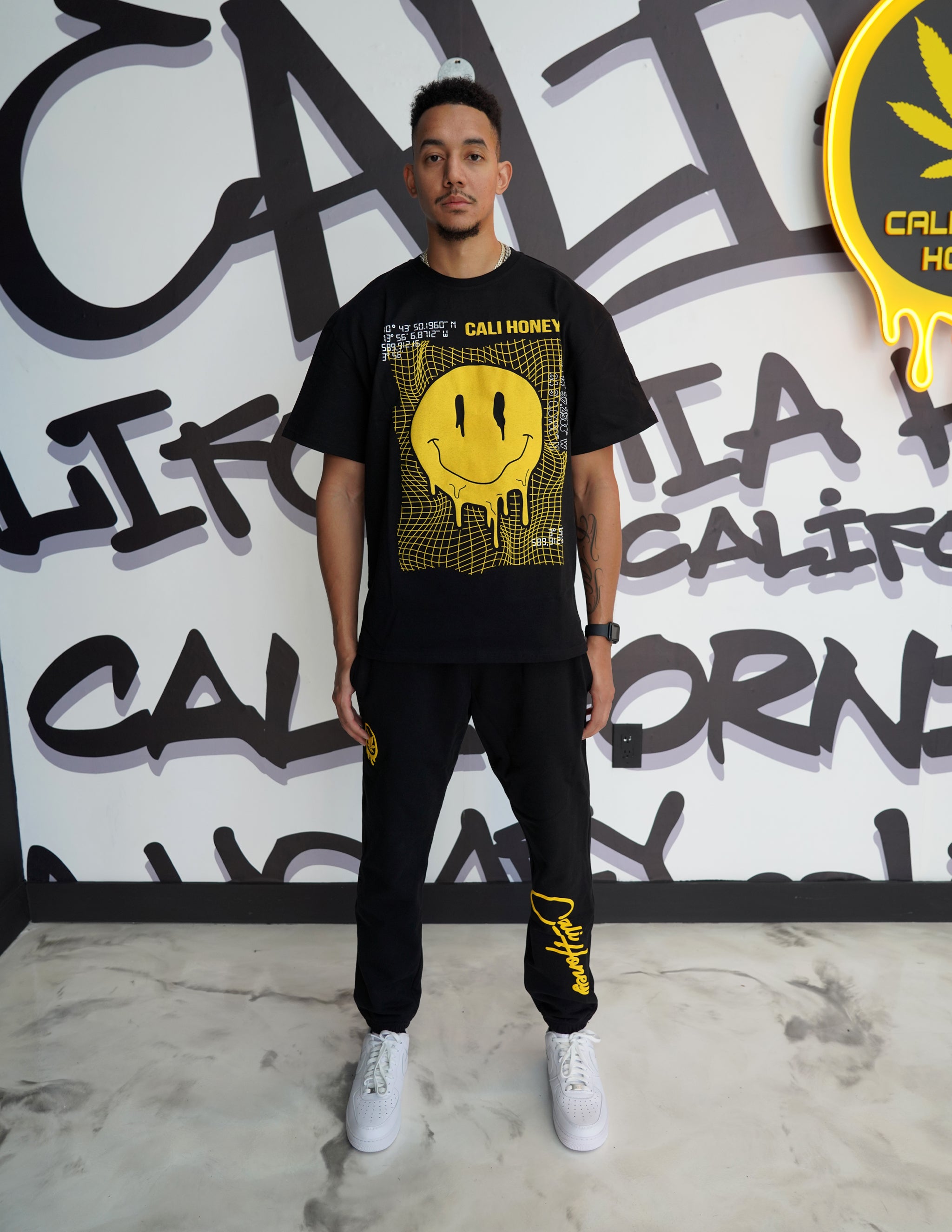 Happy Face T-Shirt Black