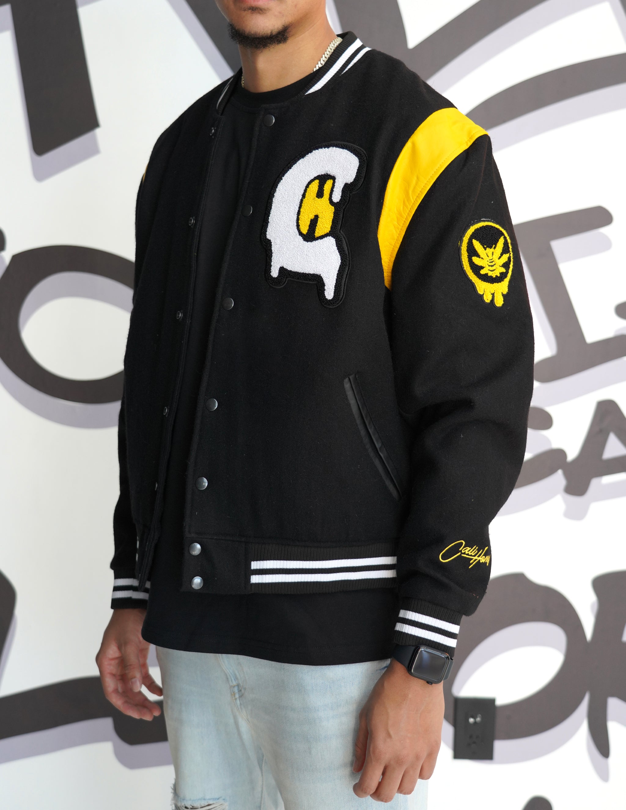 Varsity Jacket Black / Gold