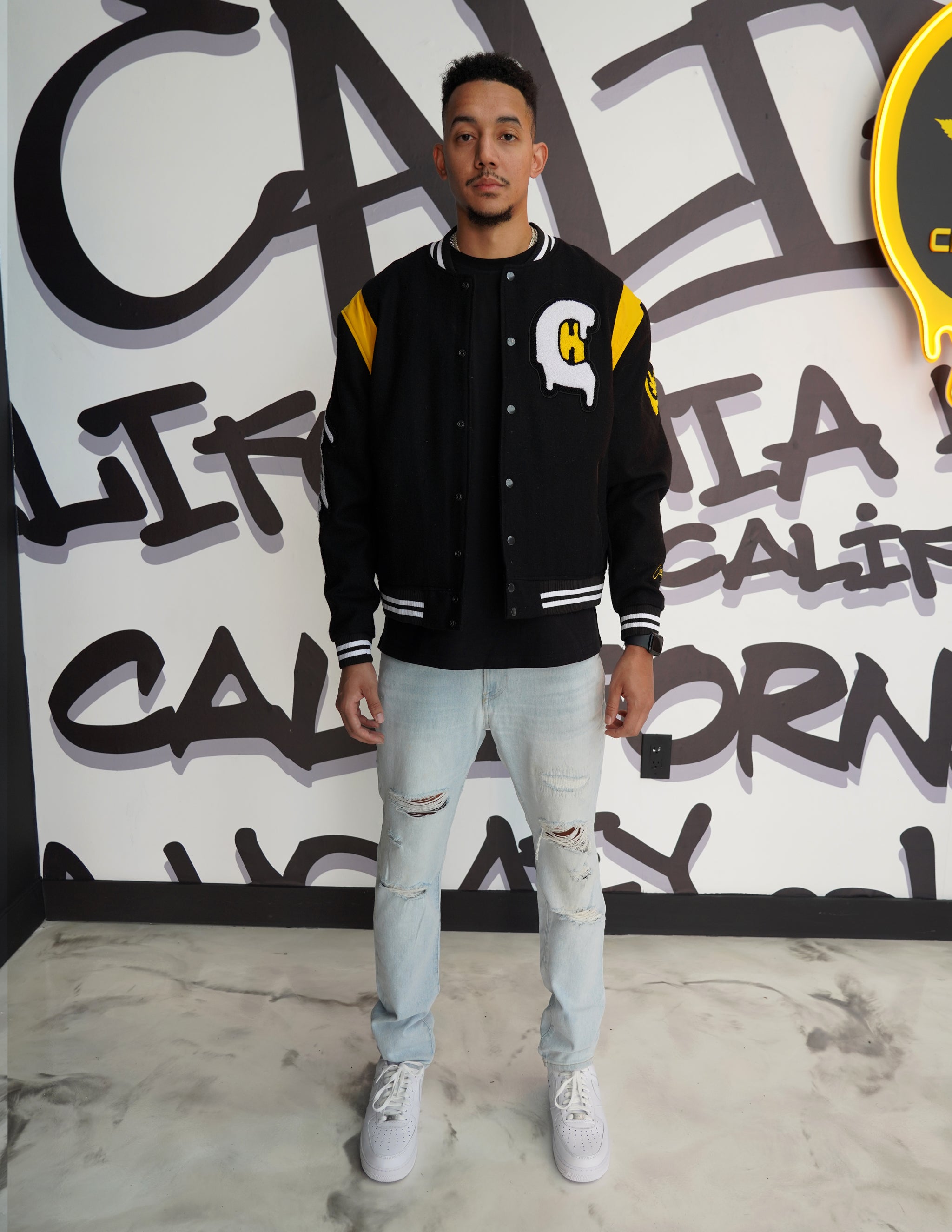 Varsity Jacket Black / White