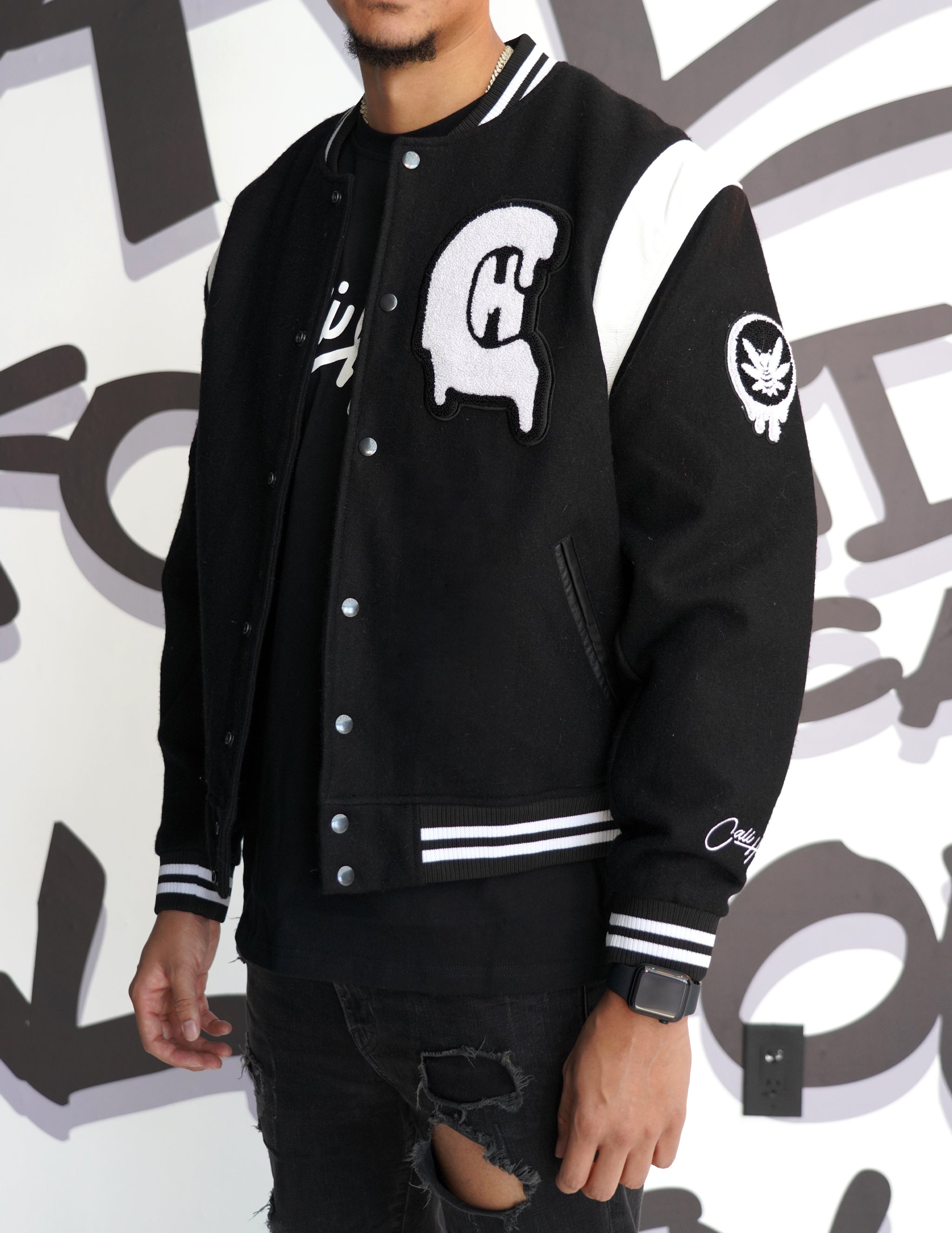Varsity Jacket Black / White