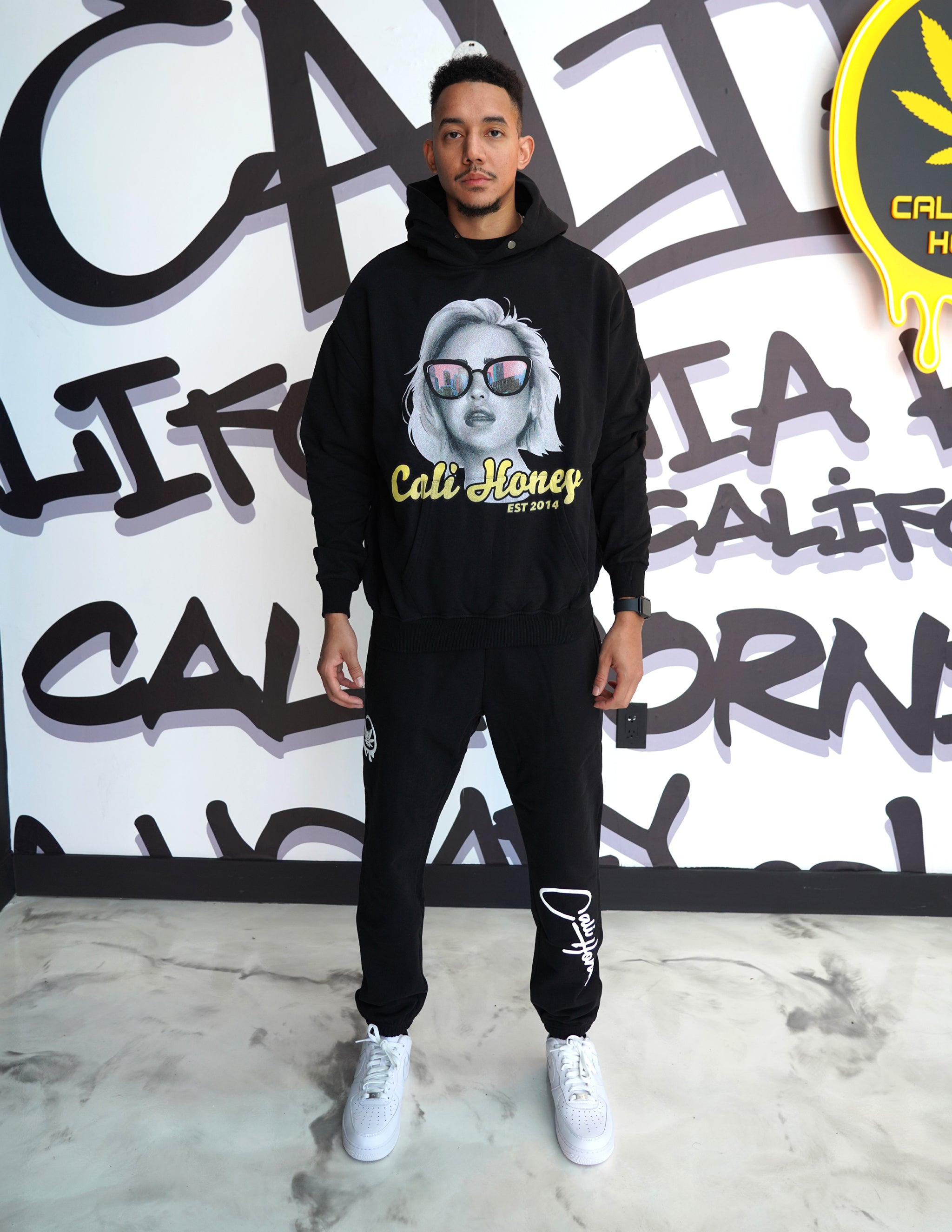 Girl Black Hoodie Black